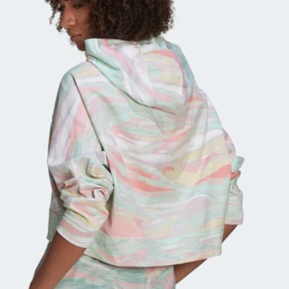 Adidas RYV Crop Hoodie Sweatshirt New with tags Medium - Picture 10 of 11